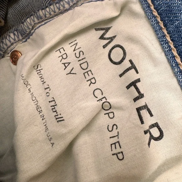MOTHER Insider Crop Step Fray Jeans Shoot to thrill - Picture 7 of 10